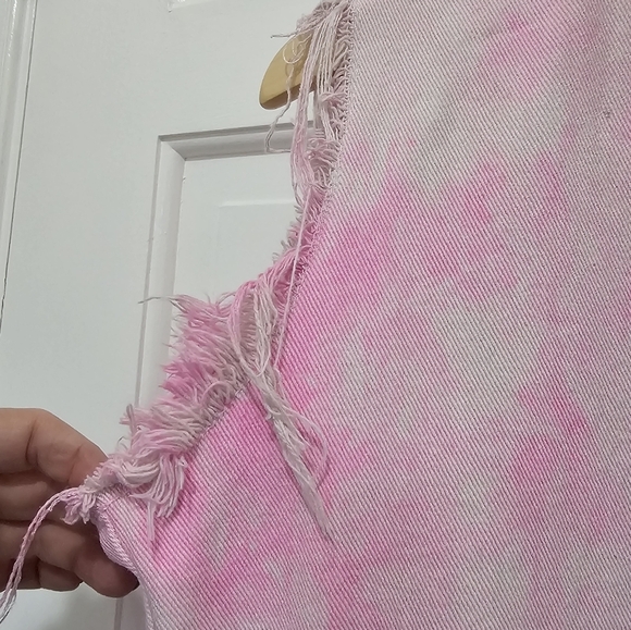 N°1 Los Angeles Pink Acid Wash Distressed Denim Jumpsuit Size S - Picture 12 of 17